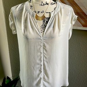 Philosophy Polkadot short sleeve blouse size small